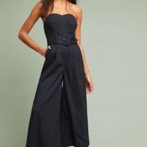 Strapless wide-leg Anthropologie Haley jumpsuit NWT